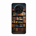 Colorful Bookshelf Art Glass Case Cover for Realme C65 5G