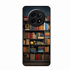 Colorful Bookshelf Art Glass Case Cover for Realme C65 5G