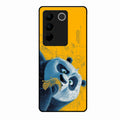 Cute Panda Sketch Premium Glass Phone Case for Vivo V27 Pro 5G