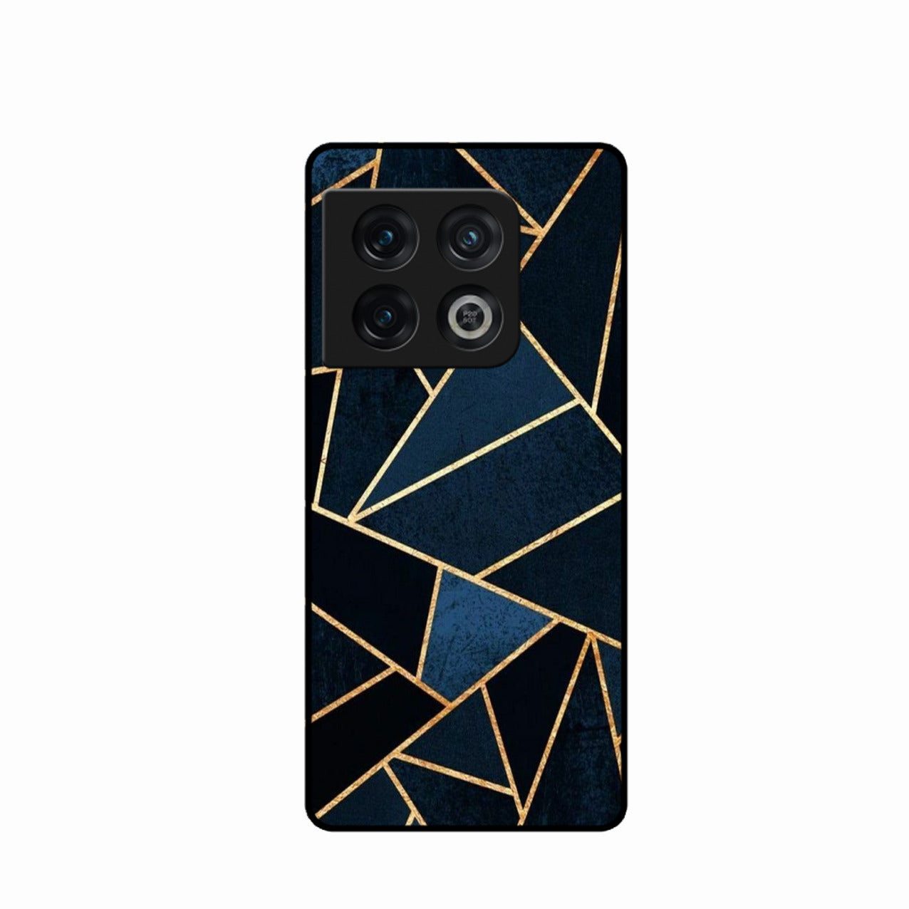Midnight Gold Geometric Premium Glass Phone Case for Oneplus 10 Pro 5G