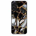 Black Gold Marble Glass Phone Case for Samsung Galaxy M14 5G