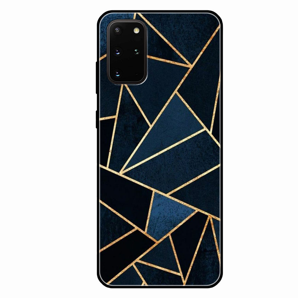 Midnight Gold Geometric Premium Glass Phone Case for Samsung Galaxy S20 Plus
