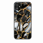 Black Gold Marble Glass Phone Case for Samsung Galaxy F14 5G