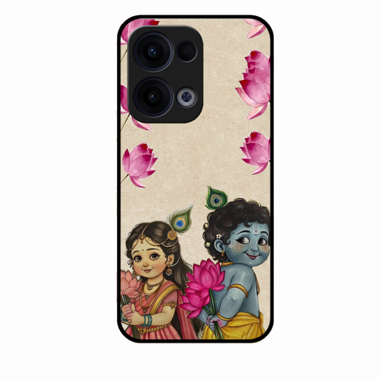 Krishna Eternal Lotus Glass Case for Oppo Reno 13 5G