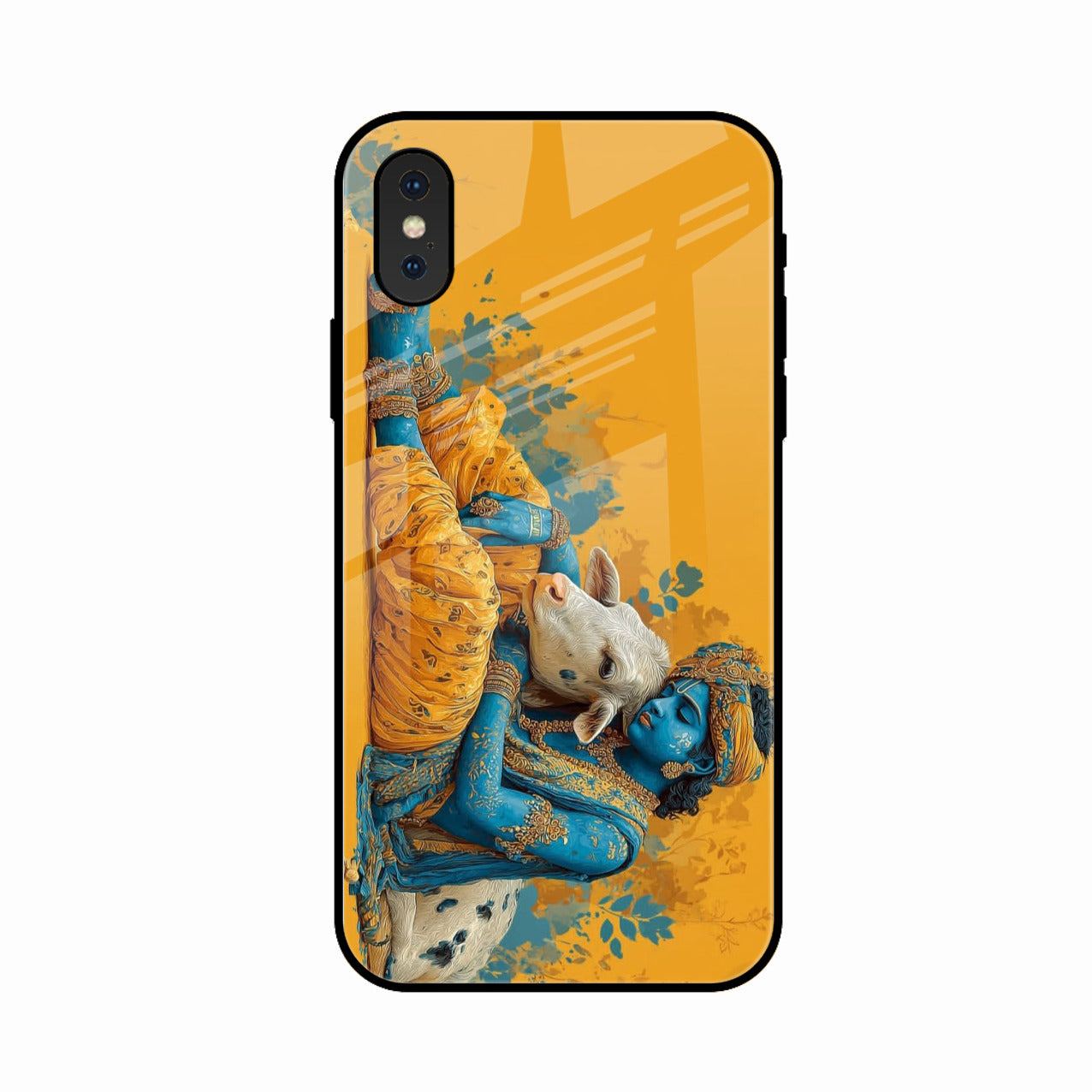 Divine Krishna Gopal Premium Glass Phone Case for iPhone XS