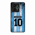 Blue Stripes Number 10 Football Glass Phone Case for Realme 15 5G