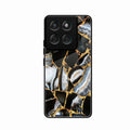 Black Gold Marble Glass Phone Case for Motorola G57 Power 5G