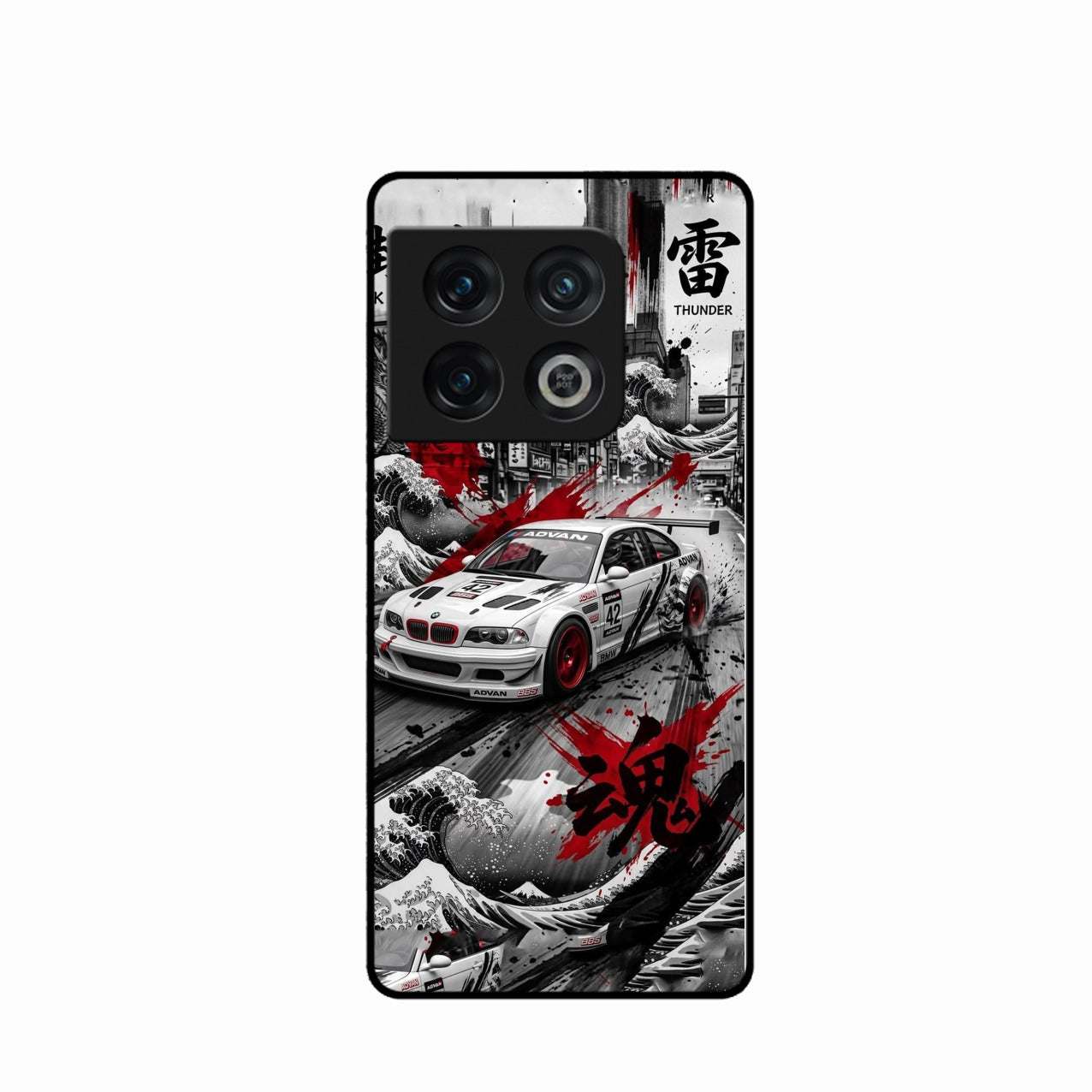 Japanese Wave Drift Racing Premium Glass Phone Case for Oneplus 10 Pro 5G