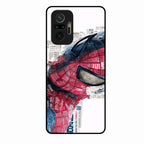 Red Blue Web Hero Glass Phone Cover for Redmi Note 10 Pro