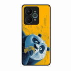 Cute Panda Sketch Premium Glass Phone Case for Realme 15 5G
