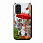 Rainy Day Cartoon Glass Phone Case for Samsung Galaxy A14 5G