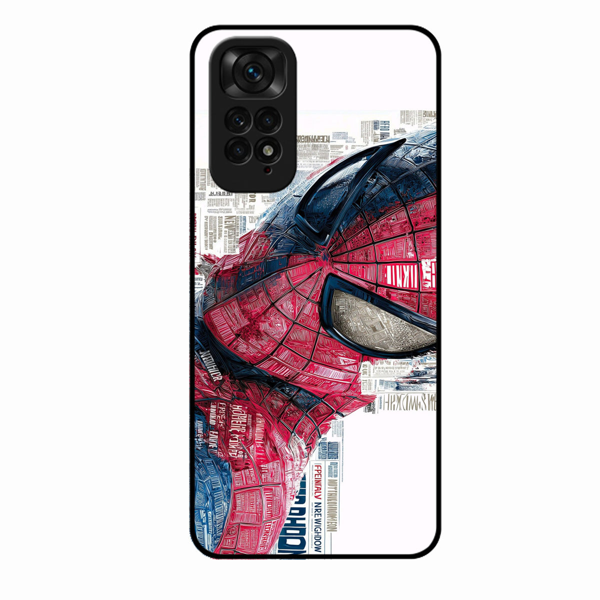 Red Blue Web Hero Glass Phone Cover for Redmi Note 11