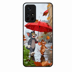 Rainy Day Cartoon Glass Phone Case for Redmi Note 11T 5G