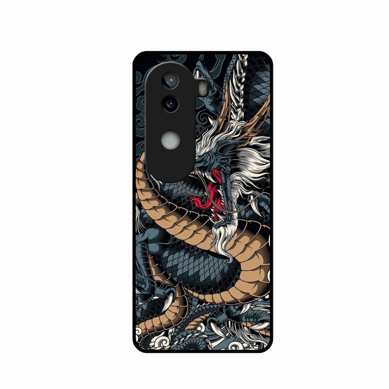 Midnight Dragon Glass Phone Case for iQOO Z9S 5G