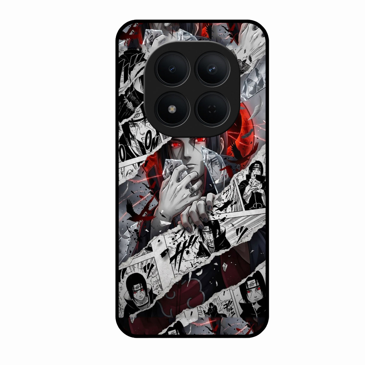 Itachi Uchiha Manga Collage Glass Phone Case for Redmi Note 15 Pro 5G