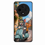 Cartoon Scooter Adventure Premium Glass Phone Case for Oppo F27 Pro Plus 5G