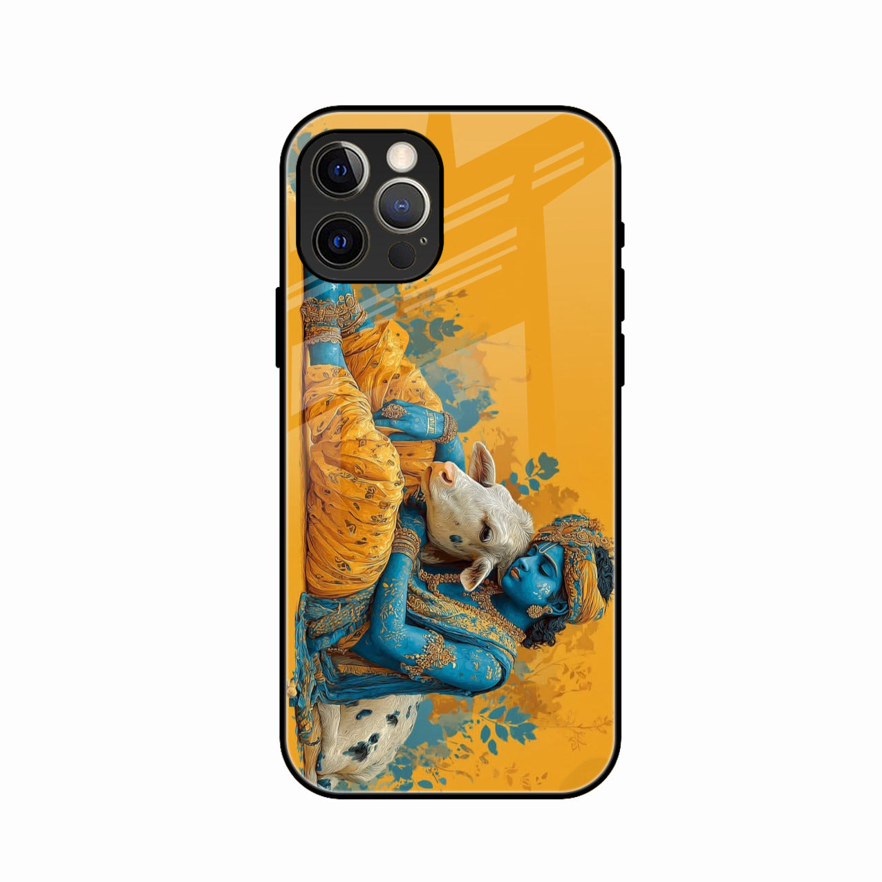 Divine Krishna Gopal Premium Glass Phone Case for iPhone 15 Pro