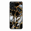 Black Gold Marble Glass Phone Case for Oppo A38