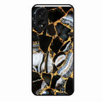 Black Gold Marble Glass Phone Case for Oppo A38