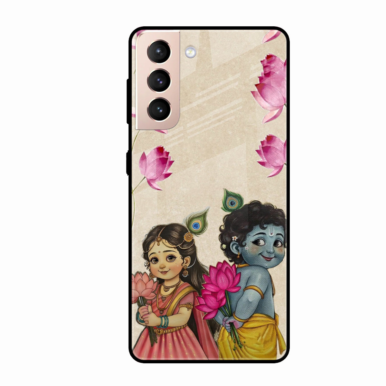 Krishna Eternal Lotus Glass Case for Samsung Galaxy S21 Fe 5G
