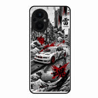 Japanese Wave Drift Racing Premium Glass Phone Case for Oppo F21 Pro 5G