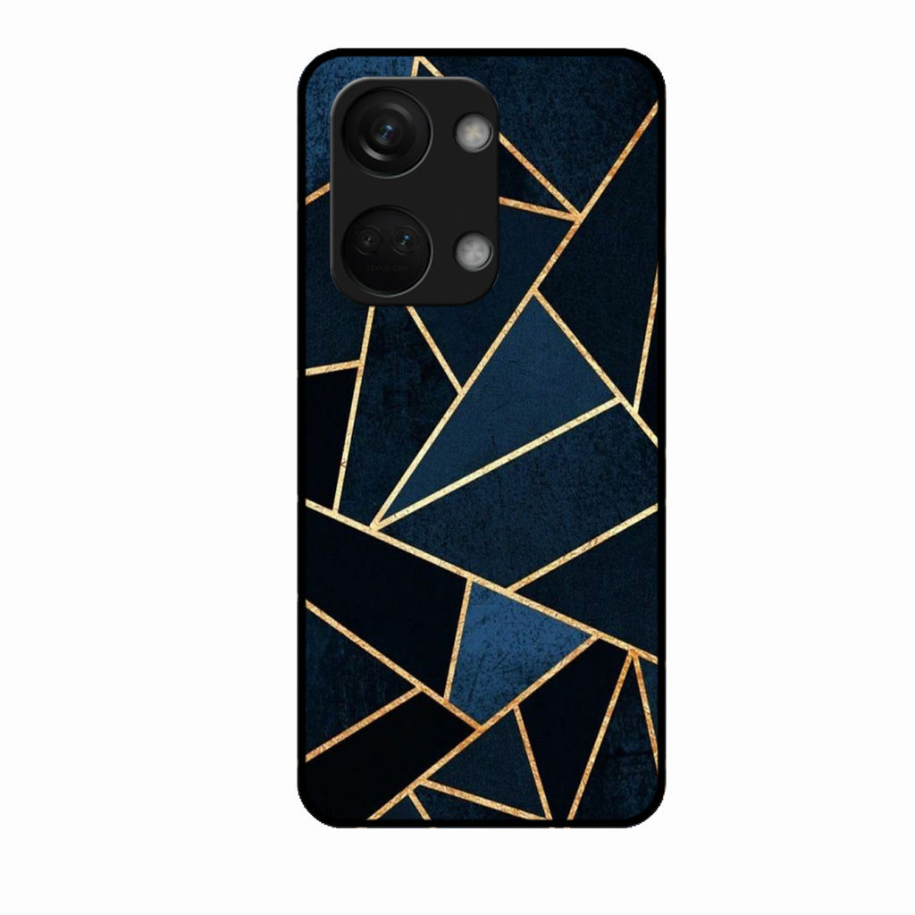 Midnight Gold Geometric Premium Glass Phone Case for Oneplus Nord 3 5G