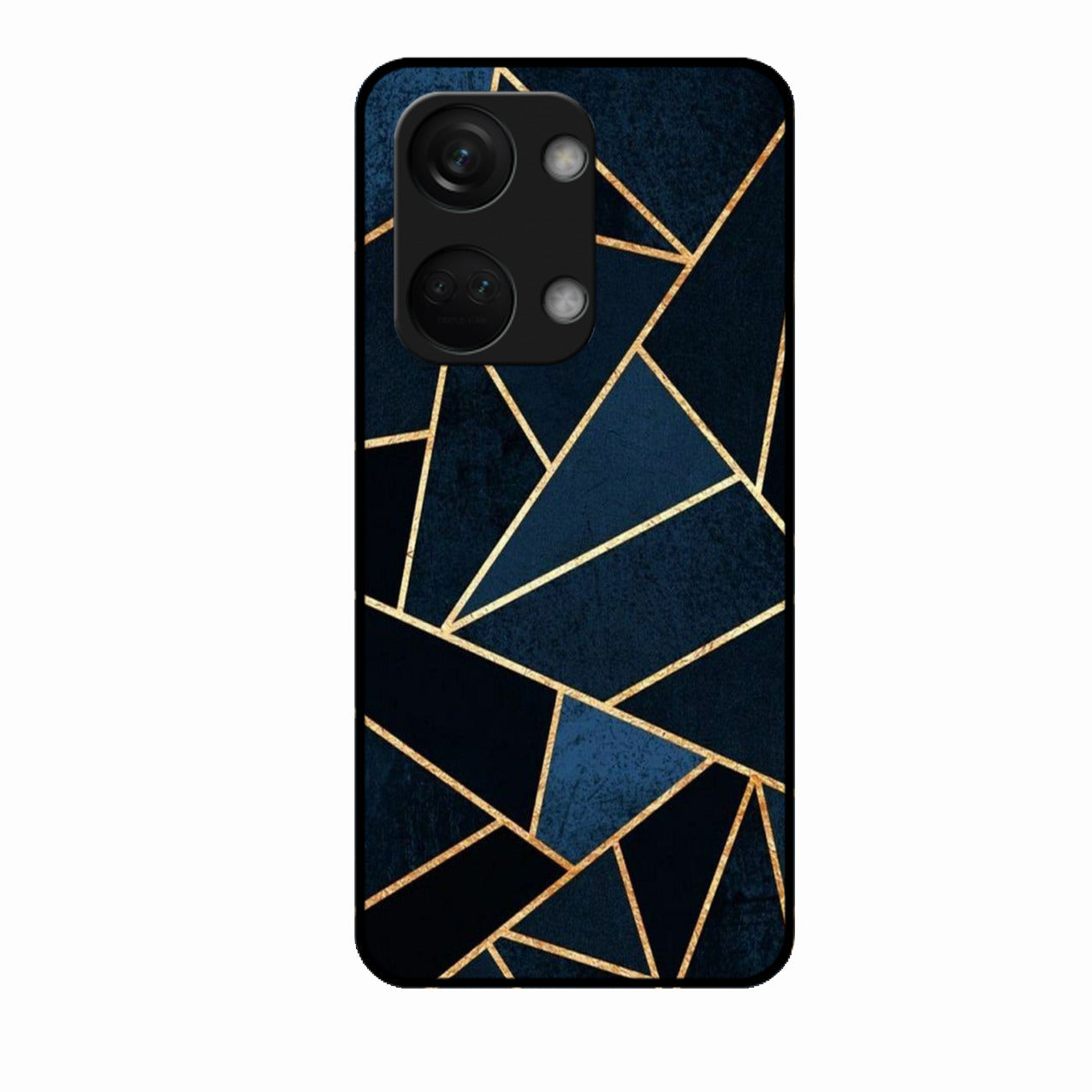 Midnight Gold Geometric Premium Glass Phone Case for Oneplus Nord 3 5G