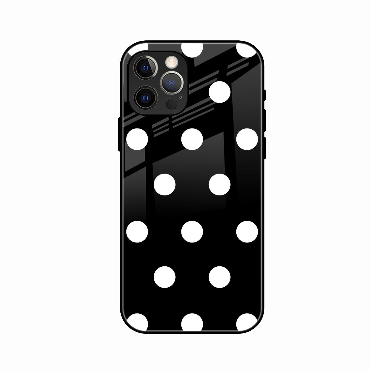 Classic Polka Dot Glass Phone Case for iPhone 12 Pro Max