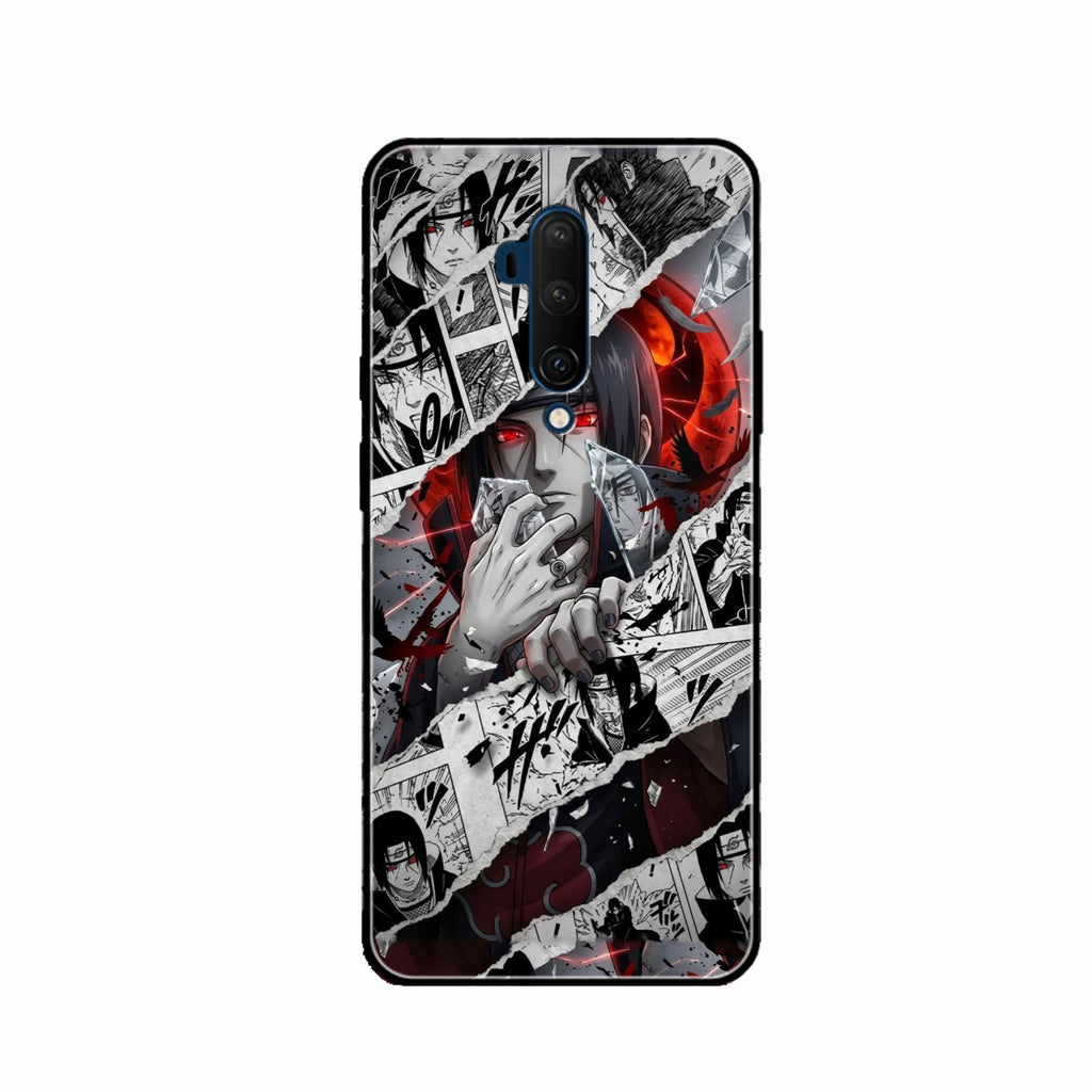 Itachi Uchiha Manga Collage Glass Phone Case for Oneplus 7T Pro