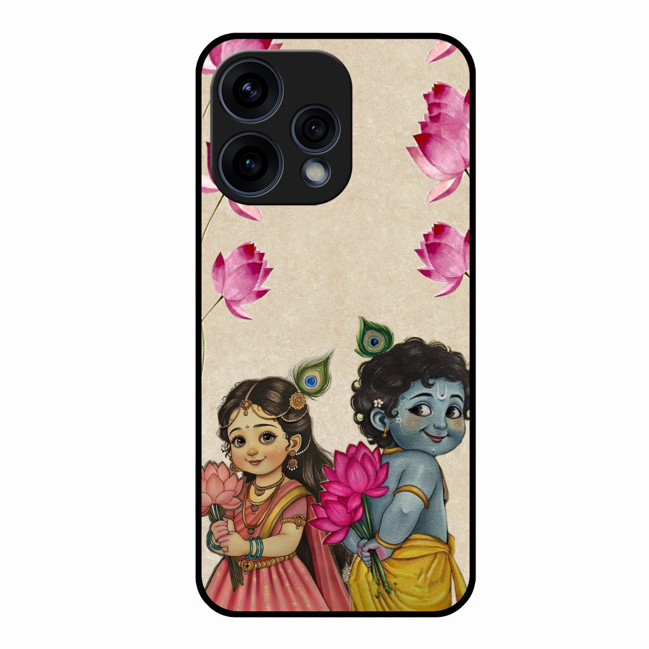 Krishna Eternal Lotus Glass Case for Oppo Reno 15 5G