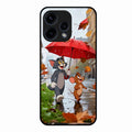 Rainy Day Cartoon Glass Phone Case for Oppo Reno 15 5G