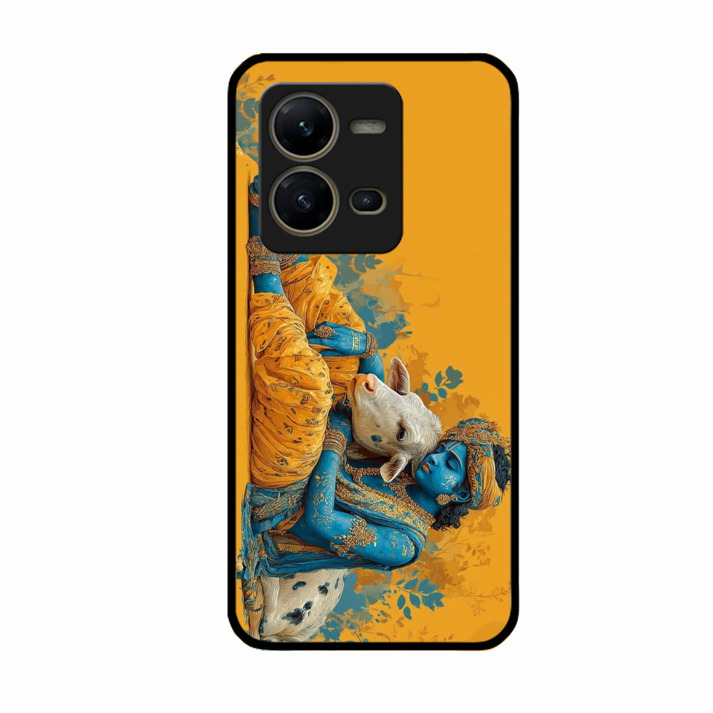 Divine Krishna Gopal Premium Glass Phone Case for Vivo V25 5G - ShopOnCliQ