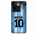 Blue Stripes Number 10 Football Glass Phone Case for Vivo T2 Pro 5G