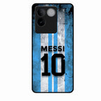 Blue Stripes Number 10 Football Glass Phone Case for Vivo T2 Pro 5G