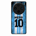 Blue Stripes Number 10 Football Glass Phone Case for Vivo X100 Pro 5G