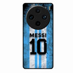 Blue Stripes Number 10 Football Glass Phone Case for Vivo X100 Pro 5G