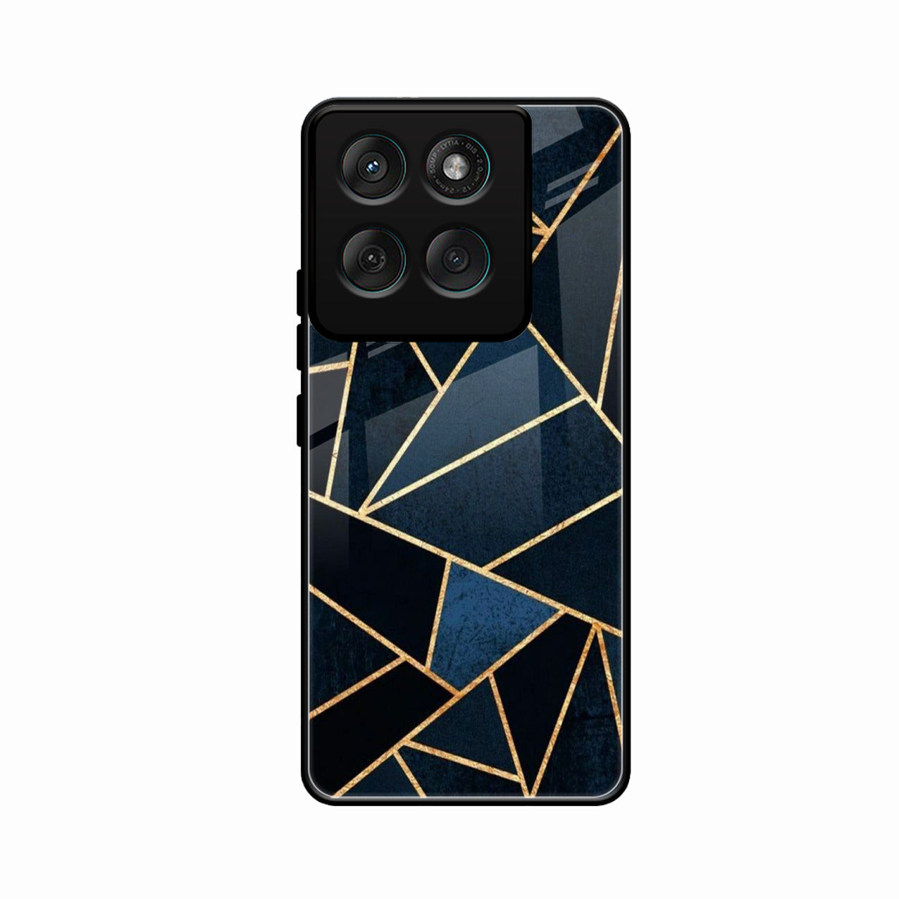Midnight Gold Geometric Premium Glass Phone Case for Motorola Edge 60 5G
