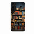 Colorful Bookshelf Art Glass Case Cover for Samsung Galaxy A15 5G