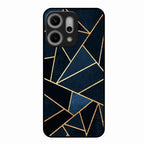 Midnight Gold Geometric Premium Glass Phone Case for Oppo Reno 14 Pro 5G