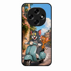 Cartoon Scooter Adventure Premium Glass Phone Case for Oppo F31 Pro 5G