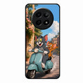 Cartoon Scooter Adventure Premium Glass Phone Case for Realme 12X 5G