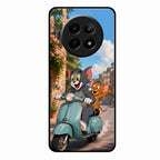 Cartoon Scooter Adventure Premium Glass Phone Case for Realme 12X 5G