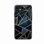 Midnight Gold Geometric Premium Glass Phone Case for iPhone 11