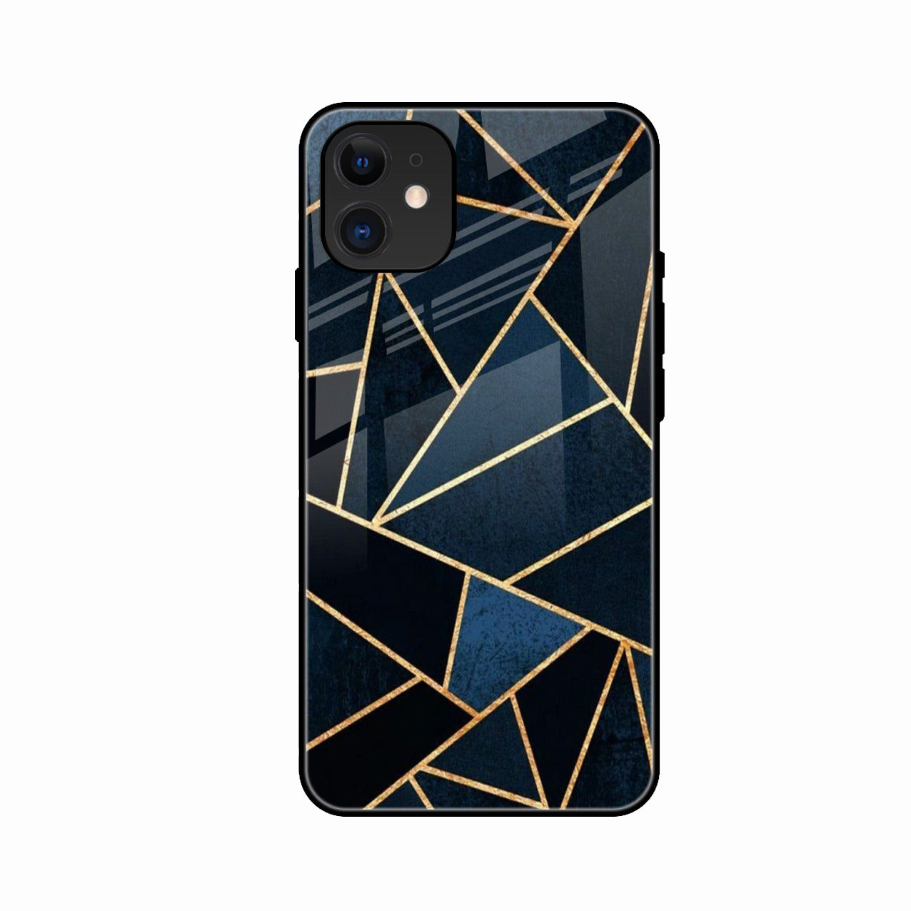 Midnight Gold Geometric Premium Glass Phone Case for iPhone 11