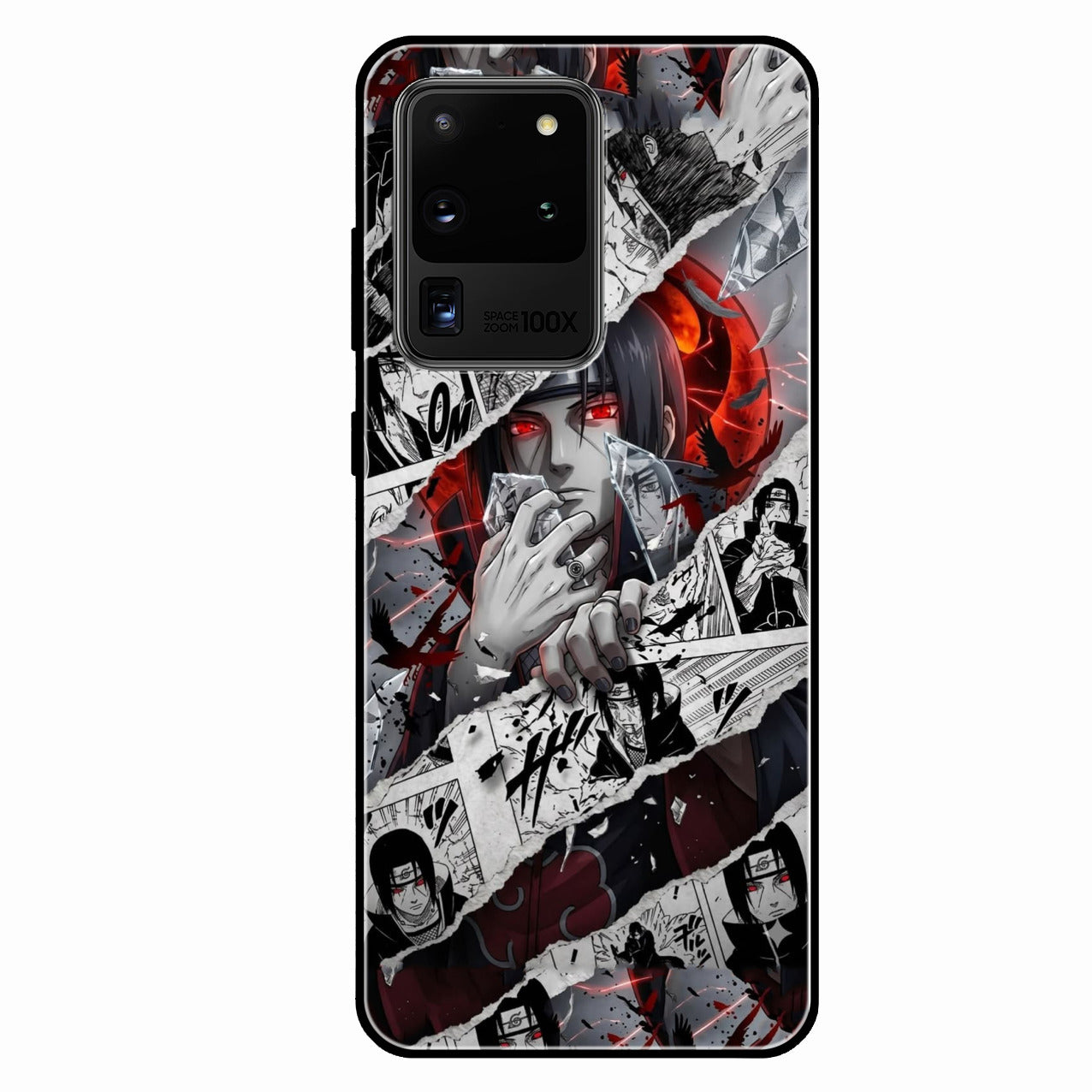 Itachi Uchiha Manga Collage Glass Phone Case for Samsung Galaxy S20 Ultra