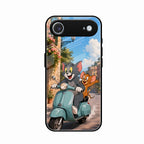 Cartoon Scooter Adventure Premium Glass Phone Case for iPhone Air