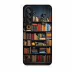 Colorful Bookshelf Art Glass Case Cover for Samsung Galaxy A26 5G