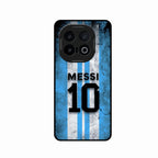 Blue Stripes Number 10 Football Glass Phone Case for iQOO 13 5G