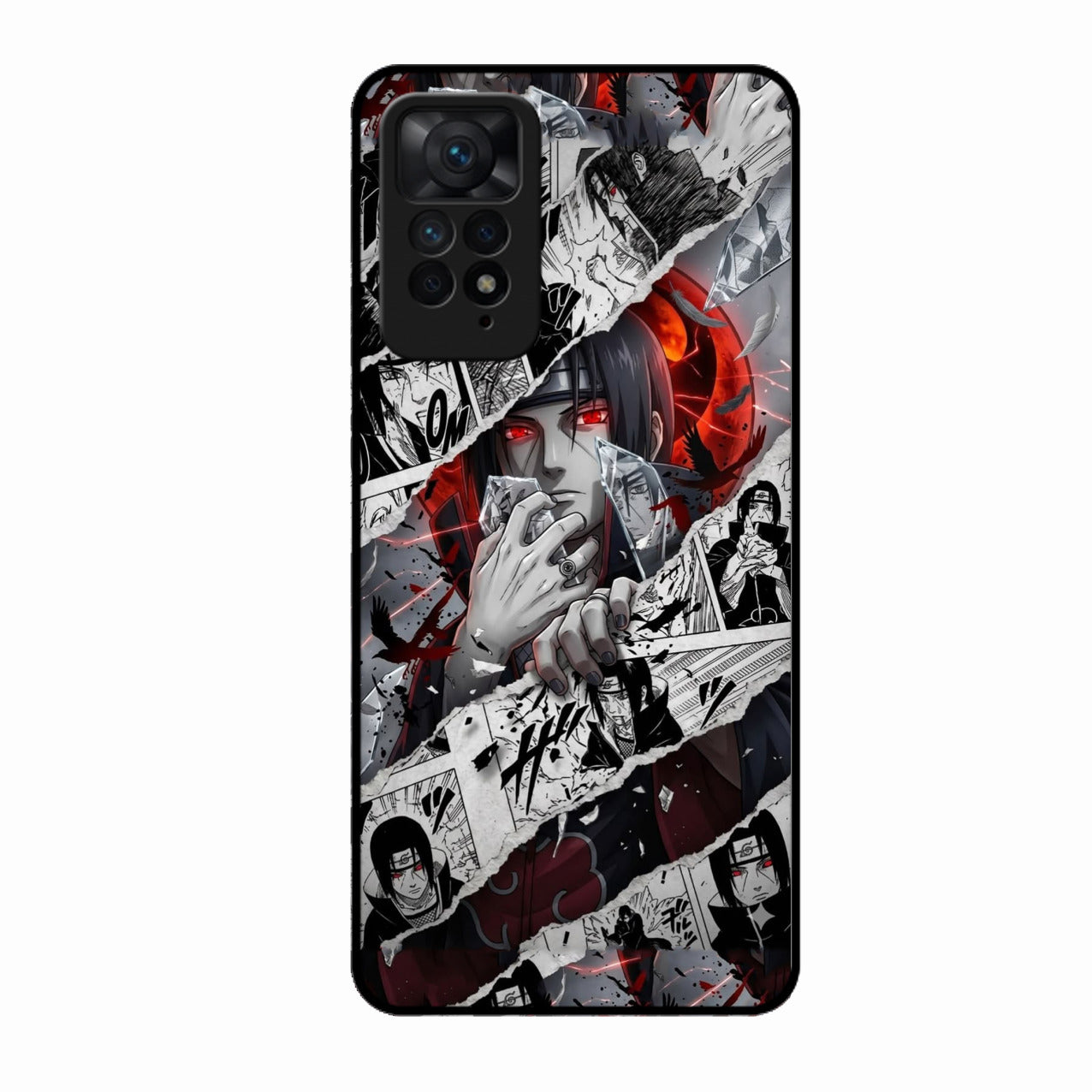 Itachi Uchiha Manga Collage Glass Phone Case for Redmi Note 11 Pro Plus 5G