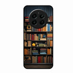 Colorful Bookshelf Art Glass Case Cover for Realme Narzo 70 5G
